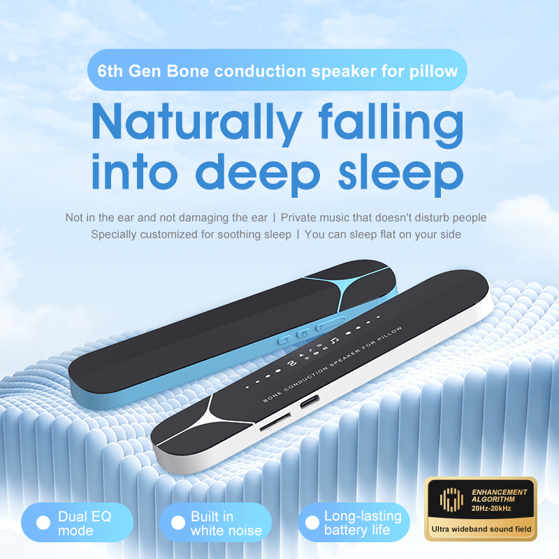 White Noise Machine Sleep - Under Pillow Speaker for Sleeping Relax,Bone