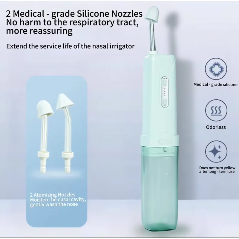 Neti Pot Nasal Rinse - Travel Portable Pulsating Nasal Irrigator Patent